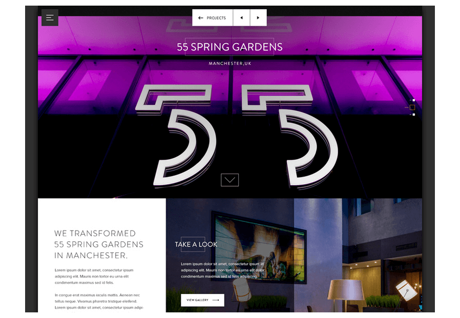 Zarminally created the website for construction company ARCO to present their services